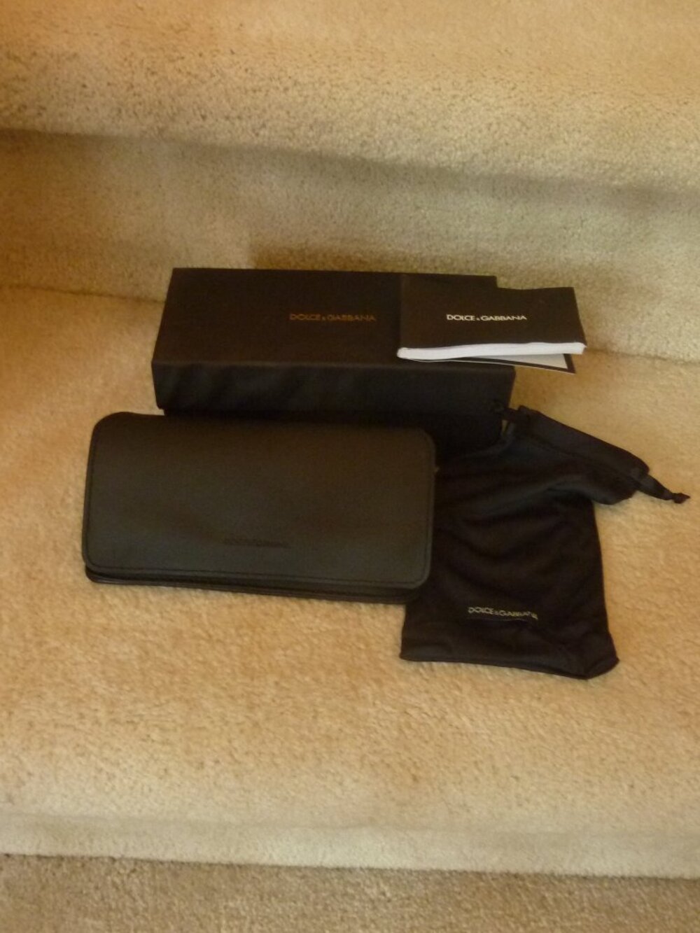 Dolce and Gabbana Black Eyeglass Case, Hard and Soft, Booklet